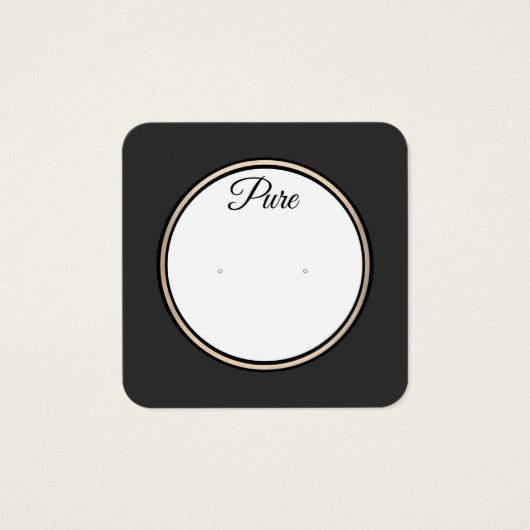 Houder van het kleurenzwarte staafscherm vierkante visitekaartjes (Voorkant)