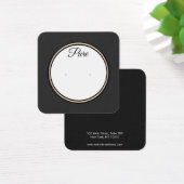 Houder van het kleurenzwarte staafscherm vierkante visitekaartjes (Bureau)