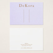 Houder van het lavendekleurige leder-haarklemscher visitekaartje (Voorkant /achterkant)