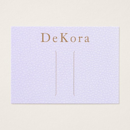 Houder van het lavendekleurige leder-haarklemscher visitekaartje (Voorkant)