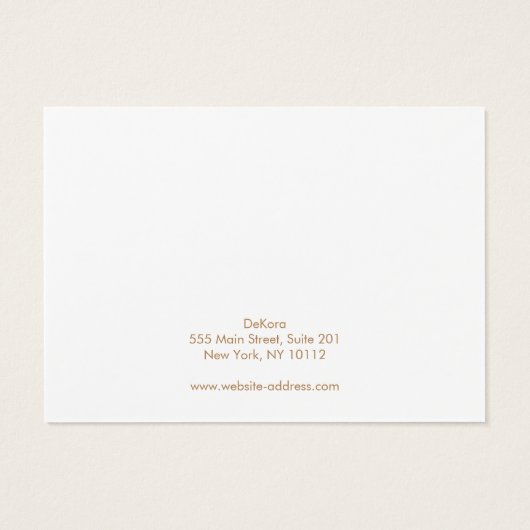 Houder van het lavendekleurige leder-haarklemscher visitekaartje (Achterkant)