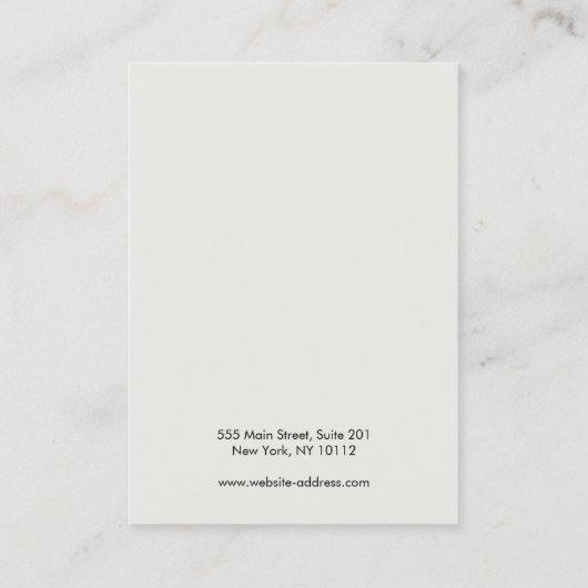 Houder van het Rol Black Rustic Earring-beeldscher Visitekaartje (Achterkant)