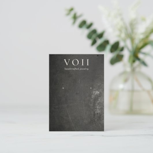 Houder van het Rol Black Rustic Earring-beeldscher Visitekaartje (Staand voorkant)