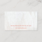 Houder van het Rustige Land White Wood Earring-bee Visitekaartje (Achterkant)