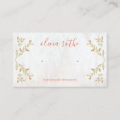 Houder van het Rustige Land White Wood Earring-bee Visitekaartje (Voorkant)