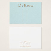 Houder van het Turquoise Leather Hair Clip Display Visitekaartje (Voorkant /achterkant)