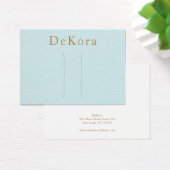 Houder van het Turquoise Leather Hair Clip Display Visitekaartje (Bureau)