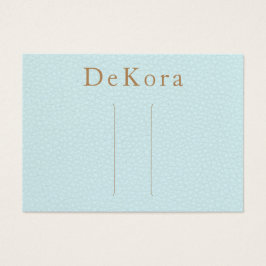 Houder van het Turquoise Leather Hair Clip Display Visitekaartje