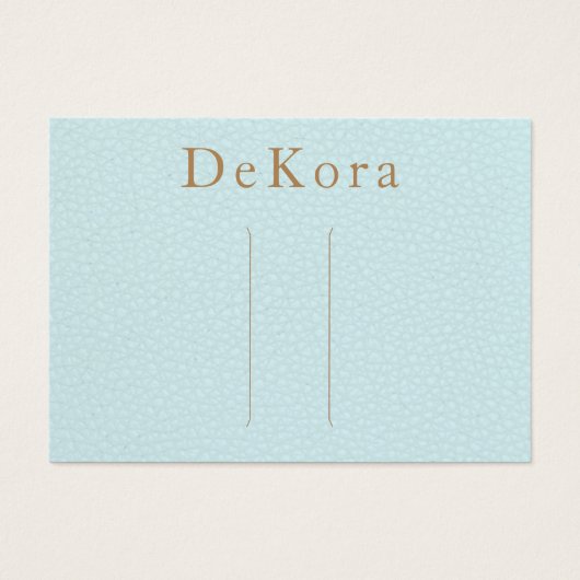 Houder van het Turquoise Leather Hair Clip Display Visitekaartje (Voorkant)