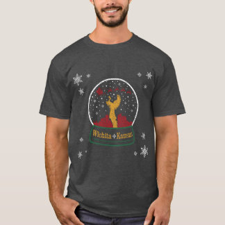 Houder van het Wereldbol voor Kerstmis in de Wit-R T-shirt