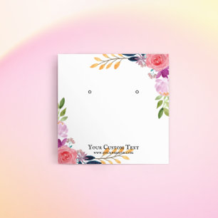 Houder van juwelen-beeldscherm ophalen ・ Waterverf Vierkante Visitekaartje