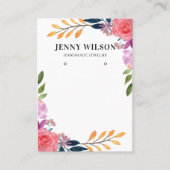 Houder van juwelen-beeldscherm ophalen ・ Waterverf Visitekaartje (Voorkant)