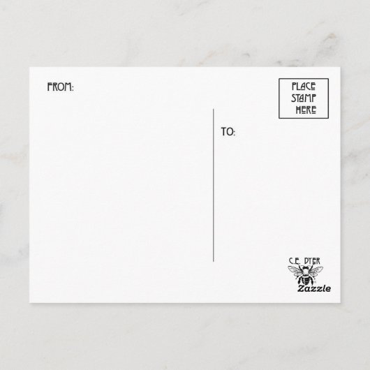 Houder van licht briefkaart (Achterkant)