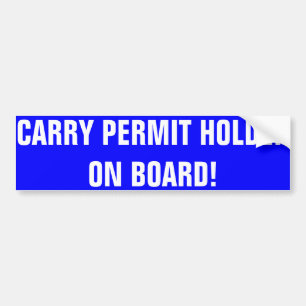 HOUDER VAN VERGUNNING VOOR GECONCEALISEERDE VERVOE BUMPERSTICKER