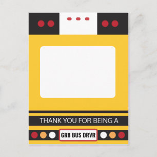 Houder voor cadeaubon bedankje voor buschauffeur briefkaart