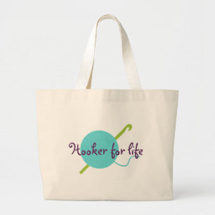 Houder voor het leven grote tote bag