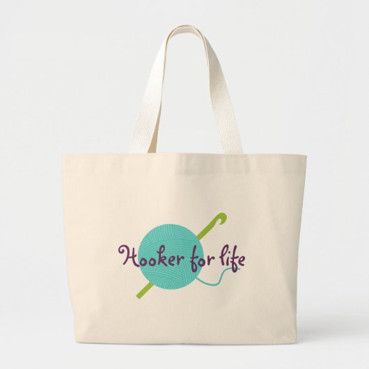 Houder voor het leven grote tote bag (Voorkant)