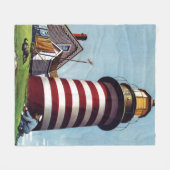 Houder vuurtoren van Stevan Dohanos Fleece Deken (Voorkant (Horizontaal))