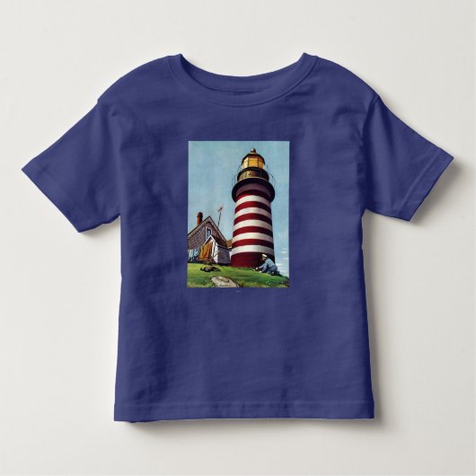 Houder vuurtoren van Stevan Dohanos Kinder Shirts (Voorkant)