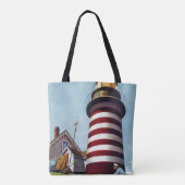 Houder vuurtoren van Stevan Dohanos Tote Bag (Achterkant)