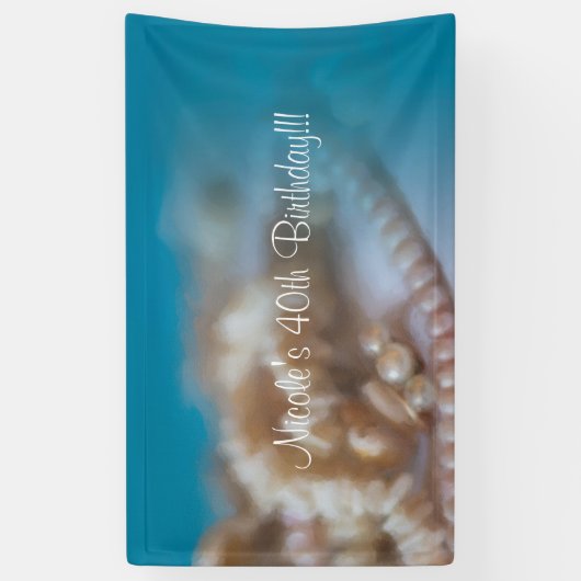 Houders en parels Elegant Painted Beach Party Spandoek (Verticaal)