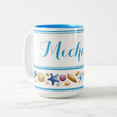 Houders en strips tweekleurige koffiemok (Voorkant links)