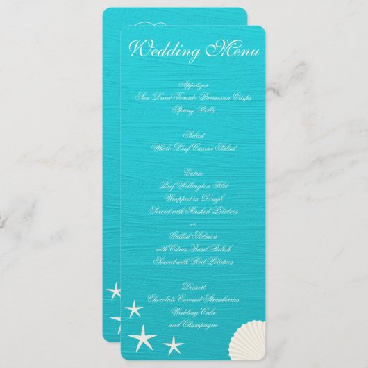 Houders op Aangepaste uitnodigingen in het Beach W (Voorkant / Achterkant)