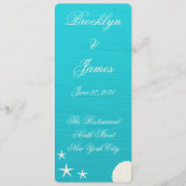 Houders op Aangepaste uitnodigingen in het Beach W (Achterkant)