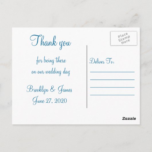Houders van de Beach bruiloft Dank je Briefkaarten (Achterkant)