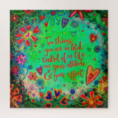 Houding en moeite Leuk Bloemen Inspirerend Legpuzzel (Verticaal)