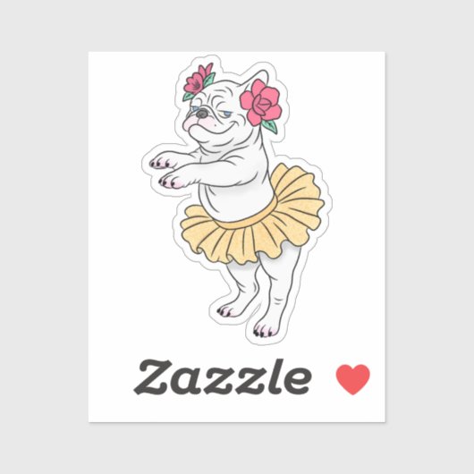 Houding en pointe | Op maat gesneden Vinyl Sticker (Vel)