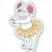 Houding en pointe | Op maat gesneden Vinyl Sticker (Voorkant)