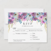 *~* Houding handen roze bloemen witte bruiloft RSVP Kaartje (Voorkant)