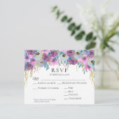 *~* Houding handen roze bloemen witte bruiloft RSVP Kaartje (Staand voorkant)