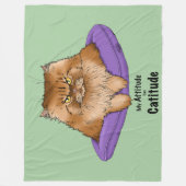 Houding heeft kattigheid. fleece deken (Voorkant)