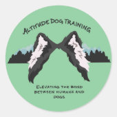 Houding hond training cirkel sticker (Voorkant)