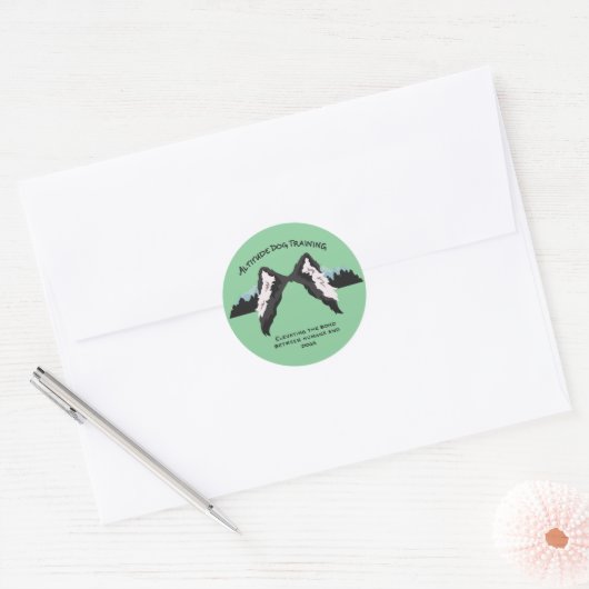 Houding hond training cirkel sticker (Envelop)