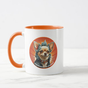 Houding maakt het verschil huisdier chihuahua punk mok