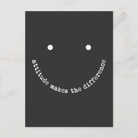 Houding Maakt Het Verschil Smiley Face Positief Briefkaart (Voorkant)