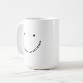 Houding Maakt Het Verschil Smiley Face Positief Koffiemok (Voorkant links)