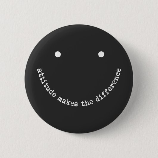Houding Maakt Het Verschil Smiley Face Positief Ronde Button 5,7 Cm (Voorkant)