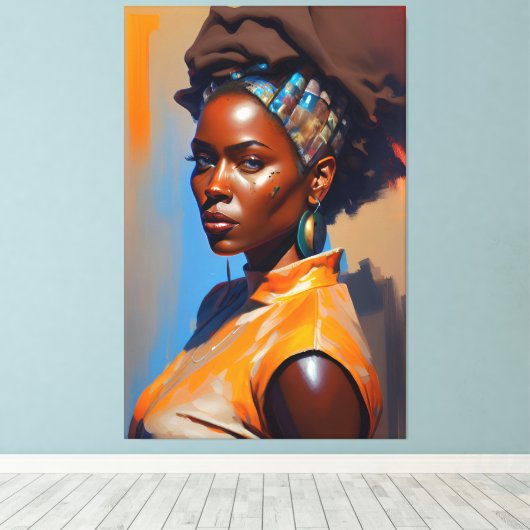 Houding maakt verschil canvas afdruk (Insitu (Houten vloer))