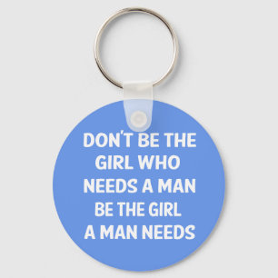 Houding, Meisjeskracht, Feminisme, Motiverend Blau Sleutelhanger