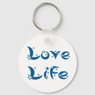Houding Motiverende Liefdes Leven Quote Blauwe Ste Sleutelhanger