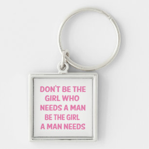 Houding, Roze Meisjeskracht, Feminisme, Motiverend Sleutelhanger