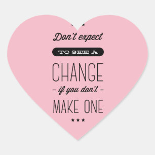 Houding, Succes, Doelen, Motivatie Quote Roze Hart Sticker