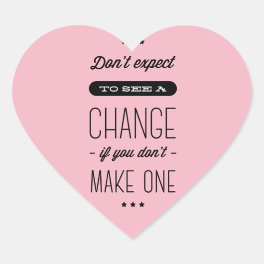 Houding, Succes, Doelen, Motivatie Quote Roze Hart Sticker (Voorkant)