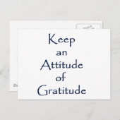 Houding van Dankbaarheid Briefkaart (Voorkant / Achterkant)