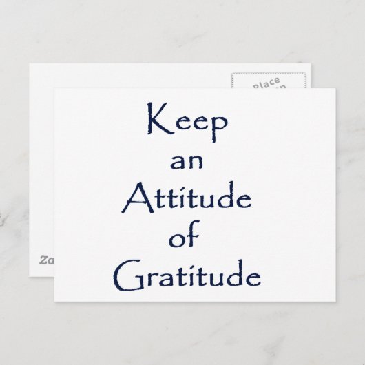 Houding van Dankbaarheid Briefkaart (Voorkant / Achterkant)