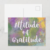Houding van dankbaarheid inspirerend gezegde briefkaart (Voorkant / Achterkant)